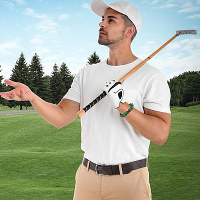 6Pcs Polyester & Spandex Cord & Resin Golf Beads Count Stroke Score Counter HJEW-DR00175-1