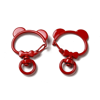 Spray Painted Alloy Swivel Clasps ALRI-Q362-04G-1