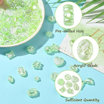 100Pcs 20 Styles Acrylic Beads FIND-CJ0002-75-1