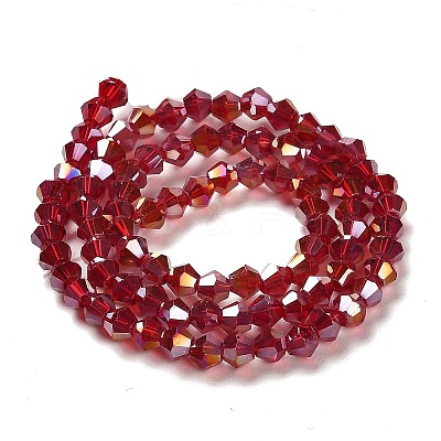 Transparent Electroplate Glass Beads Strands LS-GLAA-F029-2mm-A27-1