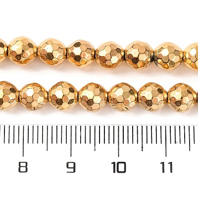 Electroplated Synthetic Non-magnetic Hematite Beads Strands G-H027-B01-04-1