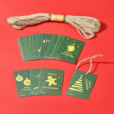 100Pcs Rectangle Paper Gift Tags CDIS-FS0001-19B-1