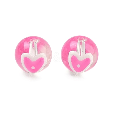 Transparent Glass Enamel Beads GLAA-P078-01A-010-1