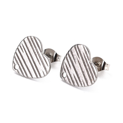 Non-Tarnish 304 Stainless Steel Stud Earring Findings STAS-I183-03B-P-1