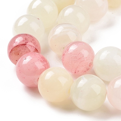 Natural Colorful Green Jade Beads Strands X-G-G757-01-12mm-1