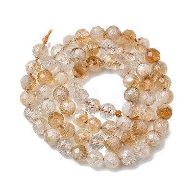 Natural Citrine(Heated) Beads Strands G-A267-B01-01-1