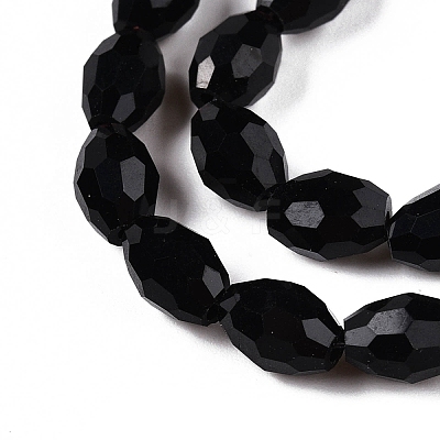 Opaque Solid Color Imitation Jade Glass Beads Strands EGLA-A037-P6x8mm-D04-1