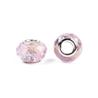 Transparent Glass European Beads GPDL-N004-D14mm-A02-1