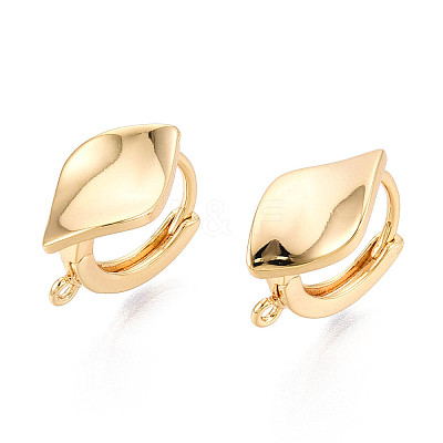 Brass Hoop Earring Findings KK-N263-130G-1