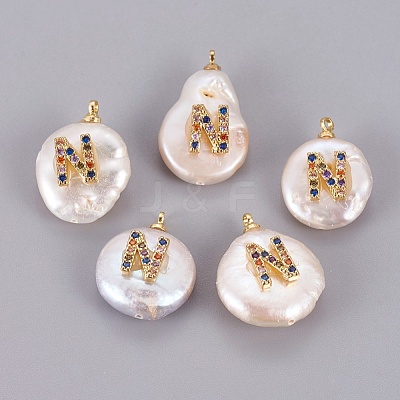 Natural Cultured Freshwater Pearl Pendants PEAR-F008-32G-N-1