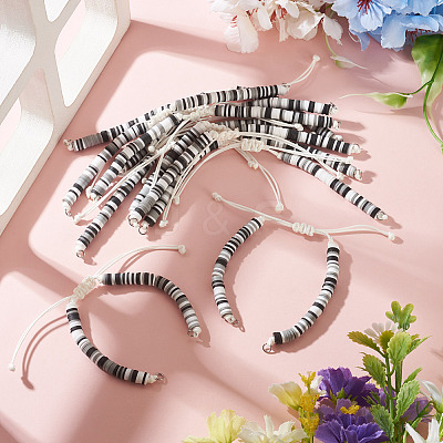 Handmade Polymer Clay Bead Bracelets Making AJEW-TAC00076-1