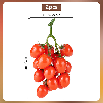 Mini Plastic Imitation Cherry Tomato DJEW-WH0042-57-1