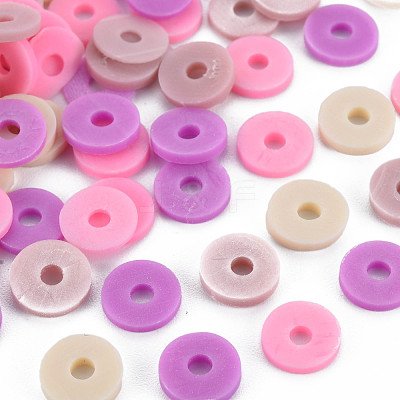 4 Colors Handmade Polymer Clay Beads CLAY-N011-032-27-1