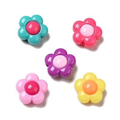 Two Tone Opaque Acrylic Beads SACR-K003-06-1
