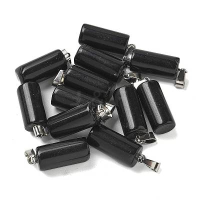 Natural Obsidian Pendants G-B127-17P-07-1