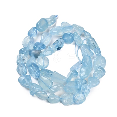 Natural Aquamarine Beads Strands G-P568-C13-01-1