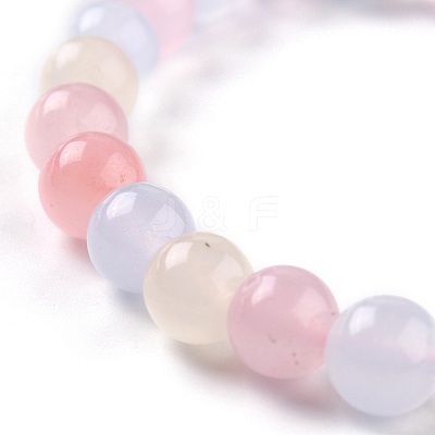 Dyed Natural Jade Beads Stretch Bracelets BJEW-G633-B-21-1