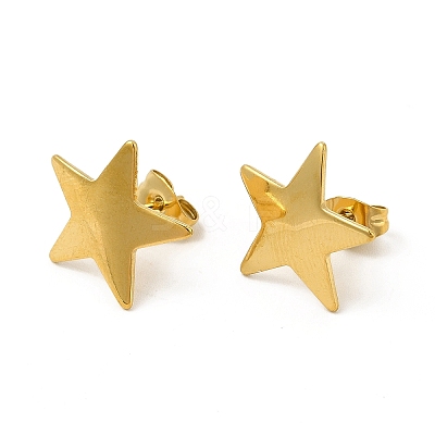 Ion Plating(IP) 304 Stainless Steel Stud Earrings for Women EJEW-I281-39G-1