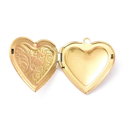 Ion Plating(IP) 304 Stainless Steel Locket Pendants STAS-P291-06G-1