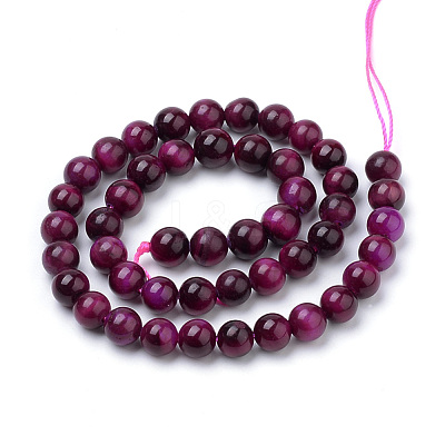 Natural Tiger Eye Beads Strands G-S259-03D-6mm-1