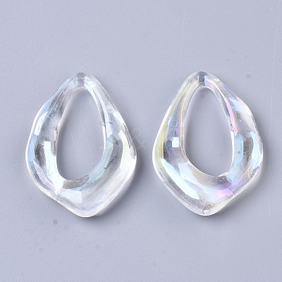 Transparent Acrylic Pendants X-PACR-R246-046-1