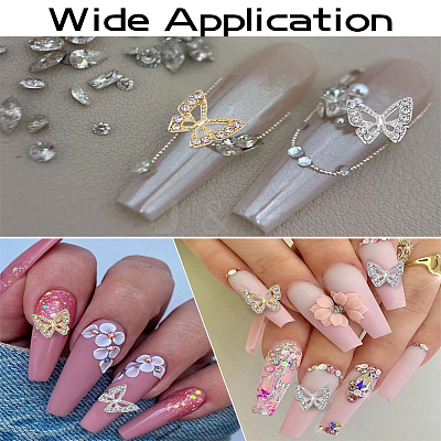 20Pcs 2 Colors Alloy Rhinestone Cabochons FIND-LP0003-64-1