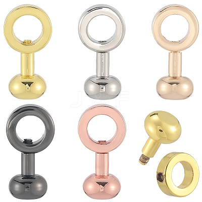 5Pcs 5 Colors Brass Clasps FIND-SP0004-10-1