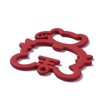 Alloy Spray Paint Pendents PALLOY-F279-02-1