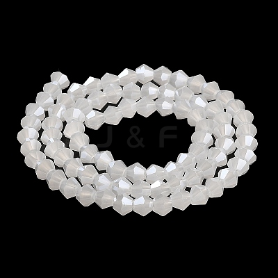 Imitation Jade Electroplate Glass Beads Strands GLAA-F029-J4mm-C06-1