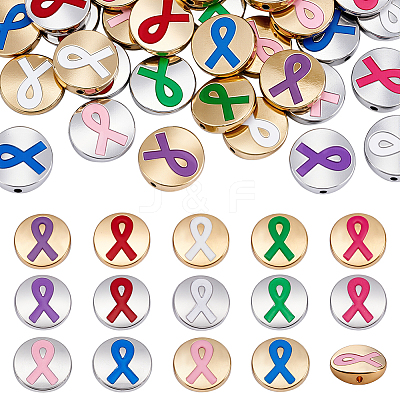 56Pcs 14 Styles Alloy Enamel Beads FIND-PH0023-86-1