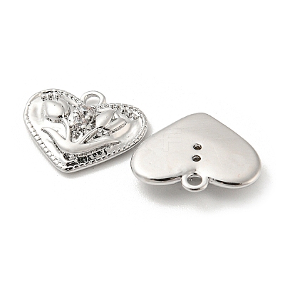 Brass Micro Pave Cubic Zirconia Charms KK-Q809-09P-1