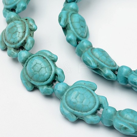 Dyed Synthetic Turquoise Beads Strands G-M152-10-B-1