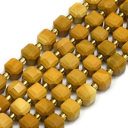 Natural Yellow Mookaite Beads Strand G-I376-D53-01-1