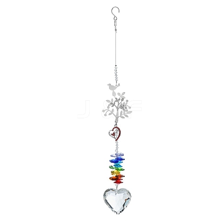 Heart Glass Suncatcher for Windows Rainbow Maker PW-WGC708C-03-1