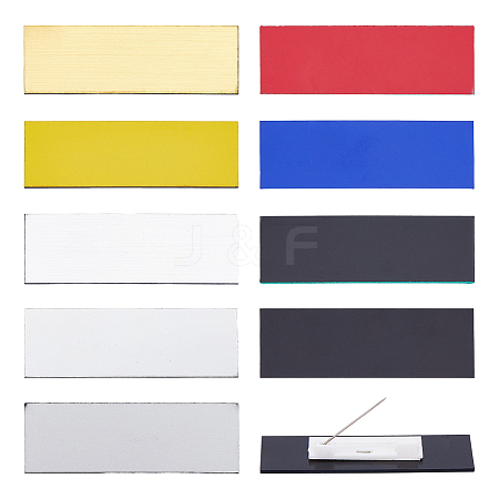 18Pcs 9 Colors ABS Plastic Brooch JEWB-DC0001-16-1
