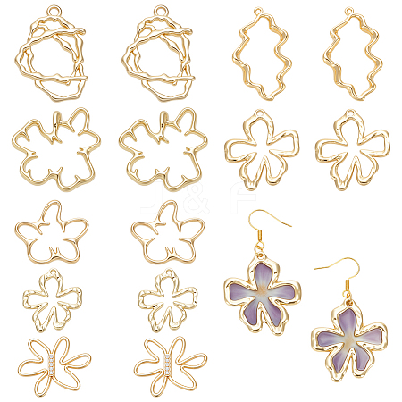14Pcs 7 Styles DIY Flower Kits DIY-GA0008-46-1