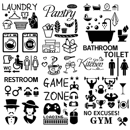 8 Sheets 8 Styles PVC Waterproof Wall Stickers DIY-WH0345-029-1