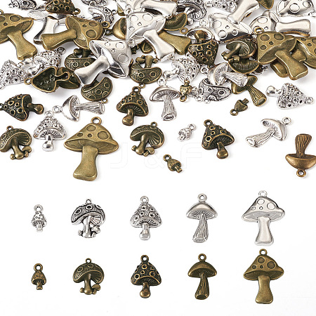 Elecrelive 80Pcs 10 Style Alloy Pendants FIND-EL0001-08-1