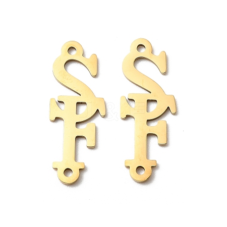 201 Stainless Steel Connector Charms STAS-D380-02G-1