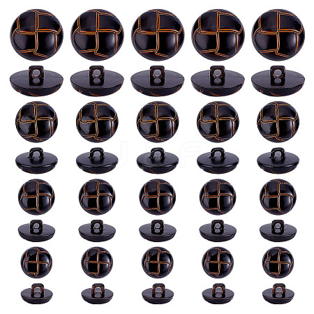 60Pcs 4 Style Plastic Shank Buttons BUTT-HY0001-19A-1