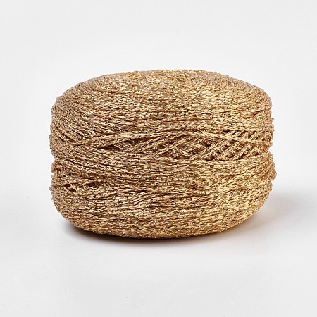 Shiny Round Metallic String Thread Cotton Cords OCOR-WH0028-02-1