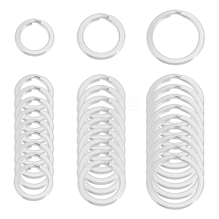 Unicraftale 30Pcs 3 Style 304 Stainless Steel Keychain Clasps KEYC-UN0001-05-1