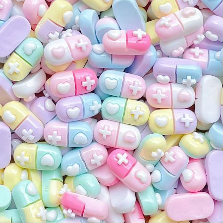 Opaque Resin Cabochons LS-CRES-M037-08C-1
