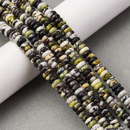 Natural Yellow Turquoise(Jasper) Beads Strands G-L624-H15-6x2mm-1
