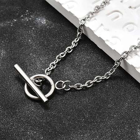 Non-Tarnish 304 Stainless Steel Cable Chain Necklaces X-NJEW-JN01471-1