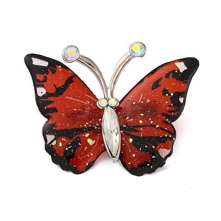 Butterfly Transparent Resin Brooch LS-JEWB-M047-01C-1