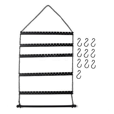 Iron Wall Earring Organizer ODIS-WH0029-35-1