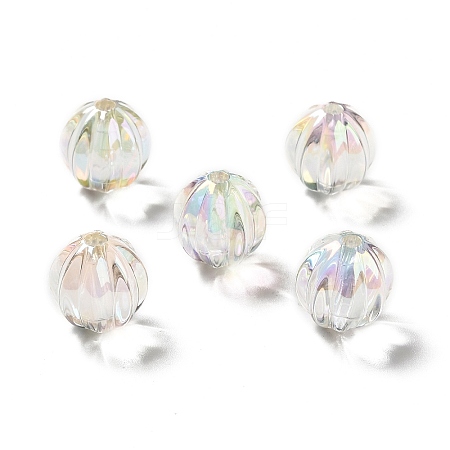 Two Tone UV Plating Rainbow Iridescent Acrylic Beads LS-TACR-D010-05E-1