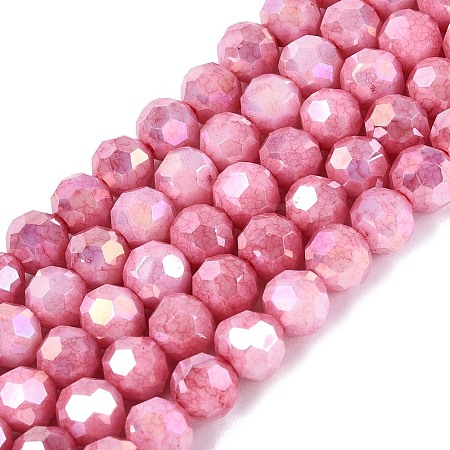 Anti-Tarnish Electroplate Glass Beads Strands EGLA-ZX010-6mm-03-1
