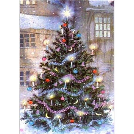 DIY Christmas Theme Rectangle Diamond Painting Kit XMAS-PW0001-154-01-1